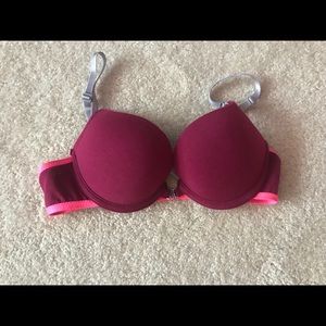 Maroon Front Clasp Bra